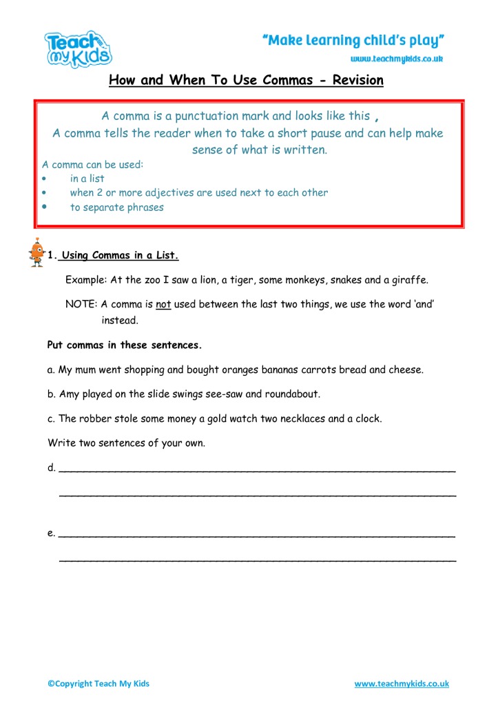how and when to use commas revision tmk education how and when to use commas revision tmk education